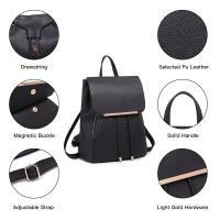 Mochila para mujer con Bolso Largo, mochilas de moda, mochila para mujer de cuero PU, mochila impermeable, mochila Mediana PARA LA Escuela, el trabajo, Viajes - details 3
