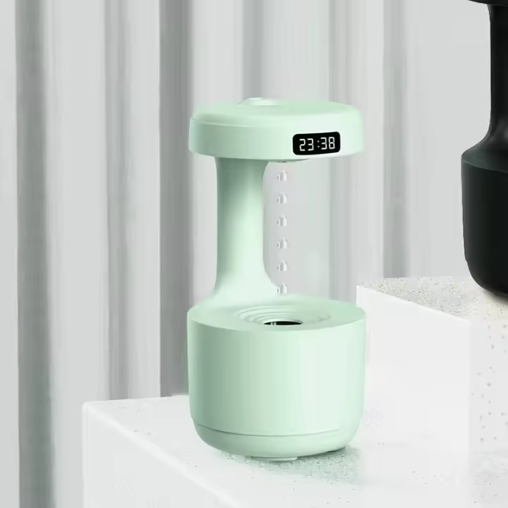 Humidificador Antigravedad de 600ml with Luz, Ahorro de Energía Silencioso, Apagado Automático, para Habitación de Bebe, Dormitorio, Oficina(Blanco) - 1