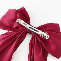 Pinza Para El Cabello De Estilo Coreano Para Mujeres Roja Con Lazo Y Abanico De Cinta Larga Accesorios De Cabello De Tela Cute/románticos - details 2