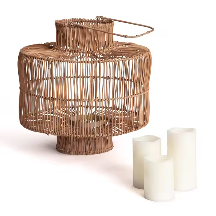 Ledkia Lámpara de Mesa Ratán Masái Color Natural - 1