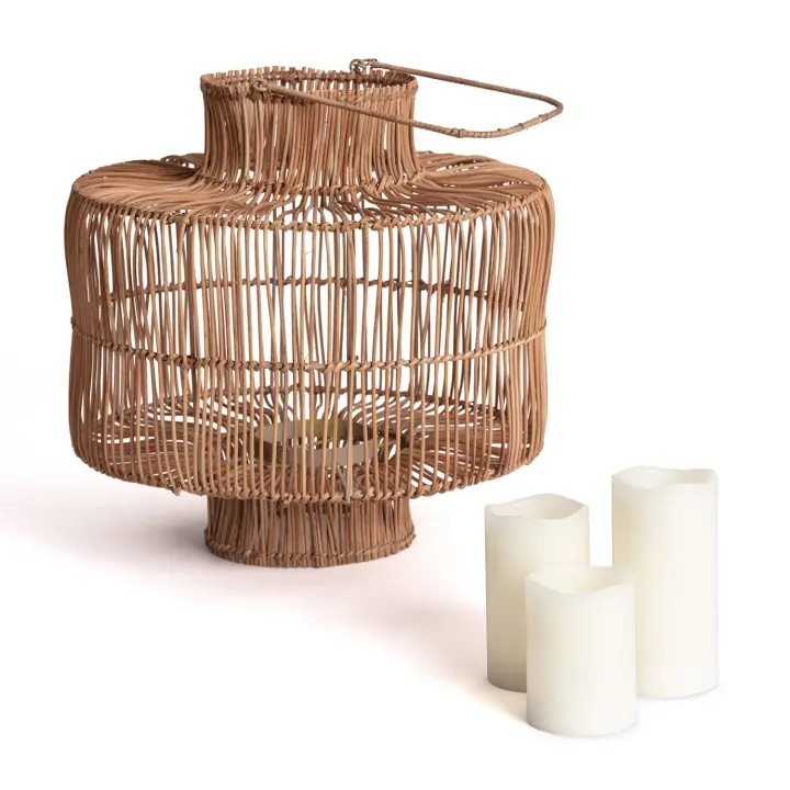 Ledkia Lámpara de Mesa Ratán Masái Color Natural - 1