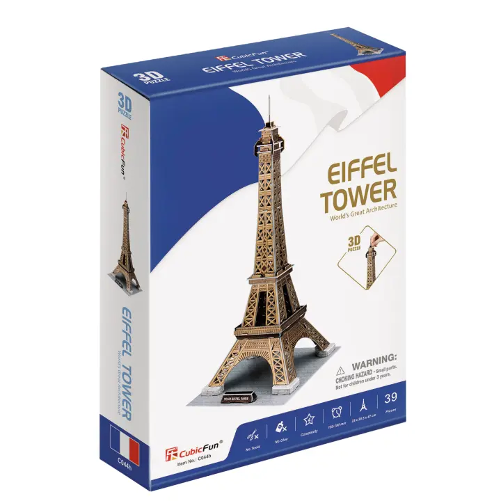 Puzzle 3d Torre Eiffel | Puzzle 3d Ninños | Maquetas Para Montar - 1