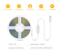 Tira De Luces LED COB Tuya Smart WiFi DC5V Silicón Tubo 320leds/M Iluminación Para Pared Dormitorio Armario De Cocina Retroiluminación - details 1