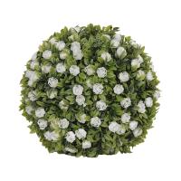 Planta Artificial Decorativa De 20cm Esfera De Topiario Elegante Accesorio Duradero Para Decoración Floral En El Hogar Y Exterior - details 4