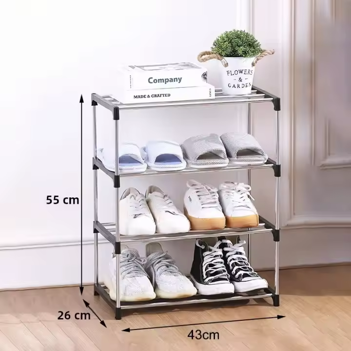 Organizador De Zapatos Multicapa Extensible Y Espacioso 3/4 Estante De Almacenamiento Para El Hogar Resistentes Al Humo Y Desmontable - 1