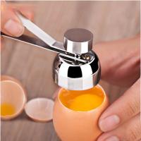 Cortador De Huevos De Acero Inoxidable Herramienta Creativa Para Cocina Afilado De Acero Cortante Abre Huevos Hervidos Y Crudos Accesorios De Gadgets Cool - details 0