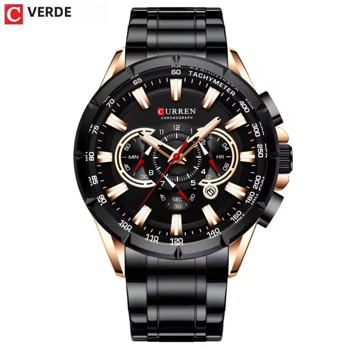 Reloj De Pulsera Masculino Curren 8363 Moda Casual Business Cronógrafo 6 Manos Quartz Lujo Reloj Masculino Cristal De Zafiro Resistente Al Agua - 1