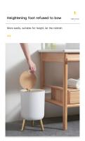 Bandeja De Papel Con Gran Capacidad Estilo Nórdico Cubierta De Madera Ecológico Almacenamiento De Basura Con Pies Altos Accesorio Doméstico - details 3