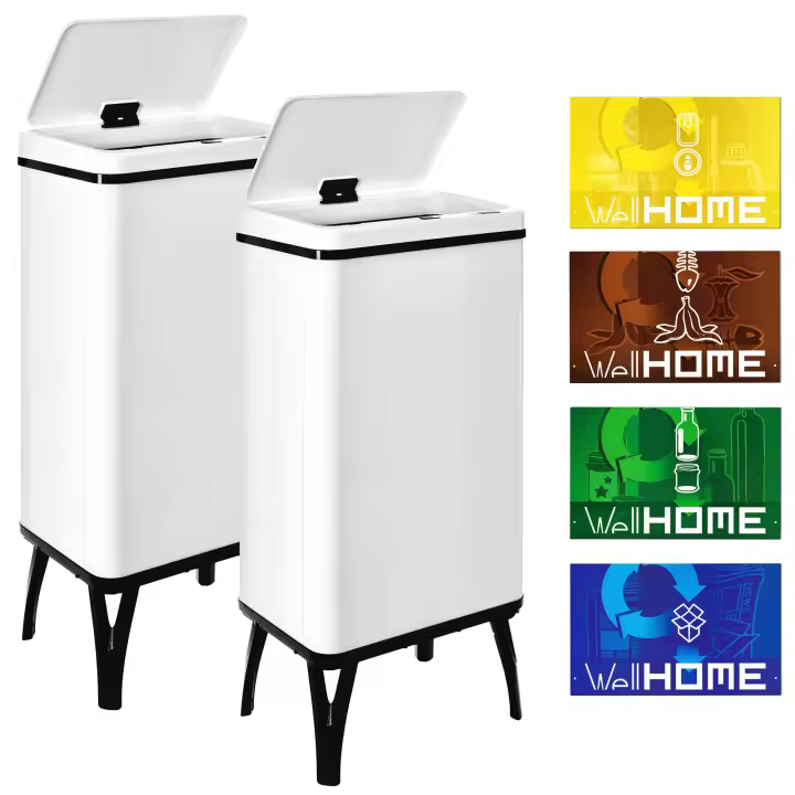 Cubo de Basura Inteligente 50L Blanco Wellhome - 1