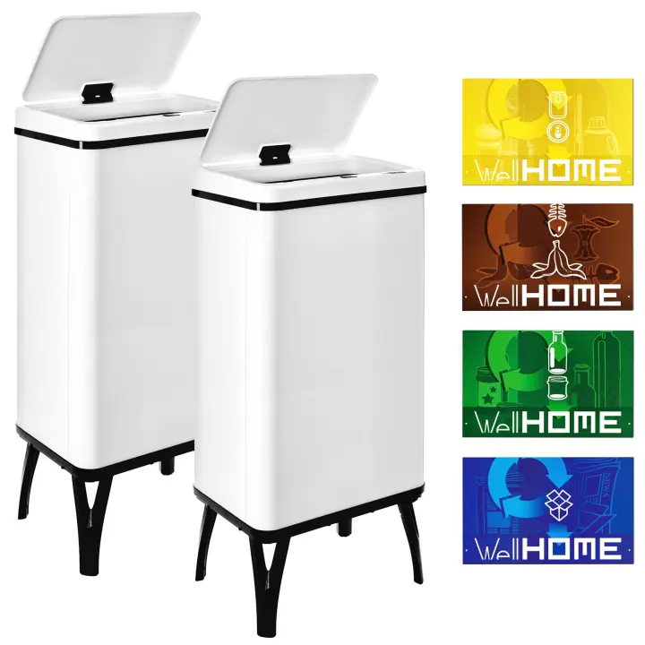 Cubo de Basura Inteligente 50L Blanco Wellhome - 1