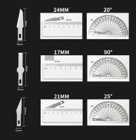 Set De 13 Knives De Metal Para Grabado De Coches Estilo Pluma Herramienta De Reparación Precisa DIY Antideslizante Para Arte Y Corte De Papel - details 12