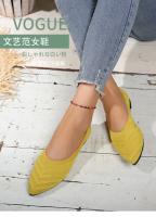 Zapatillas Planas De Puntera Punzante Para Mujer En Color Sólido Zapatos Slip on Transpirables Y Casuales Ballet Loafers - details 5