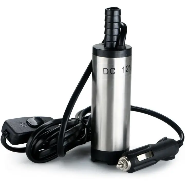 Bomba de Agua 12V Ideal para Transferencia de Aceite Diesel o Recargado de Combustible para Coches, Autobuses, Barcos Accesorios de Motores - 1