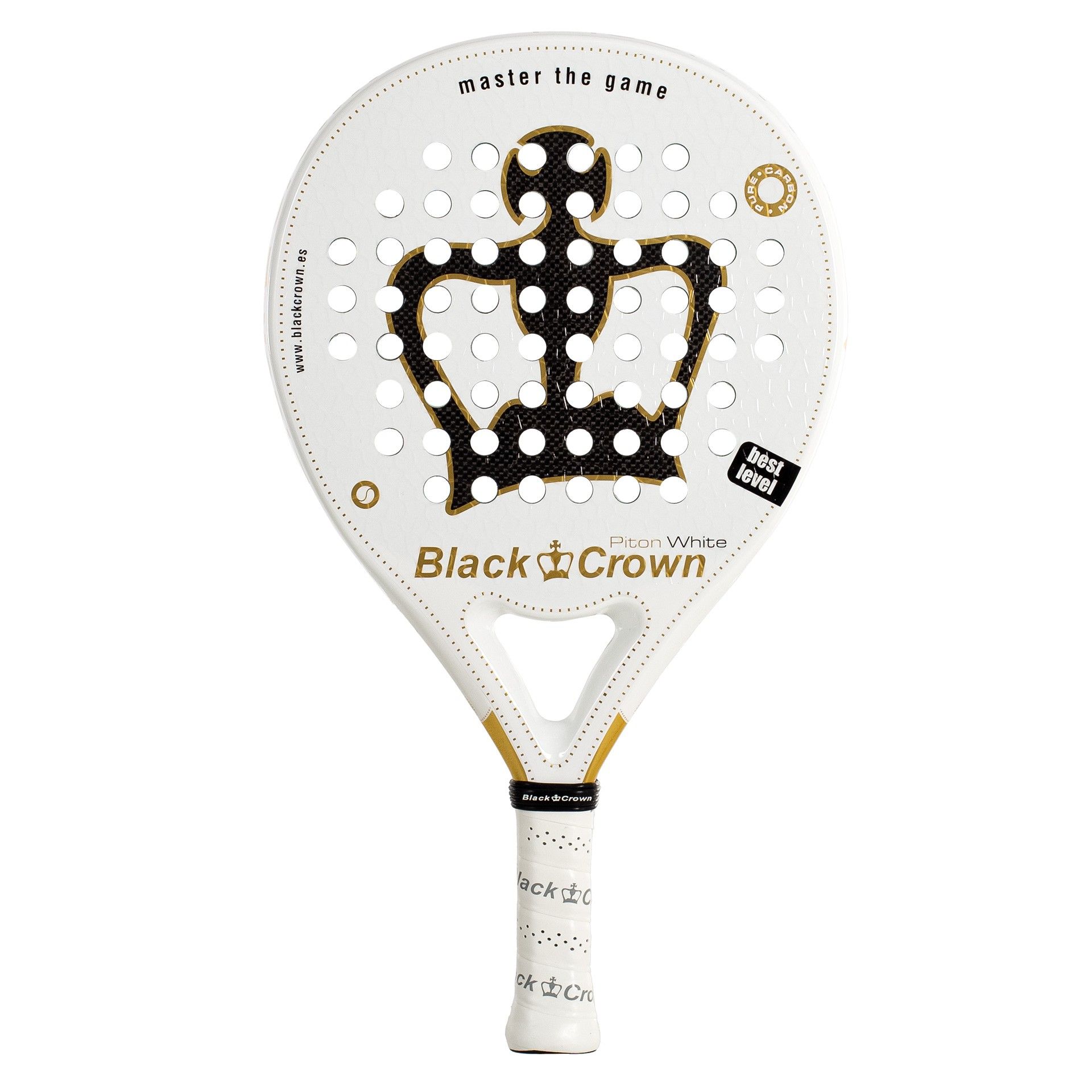 Pala Black Crown Piton White - pala de pádel