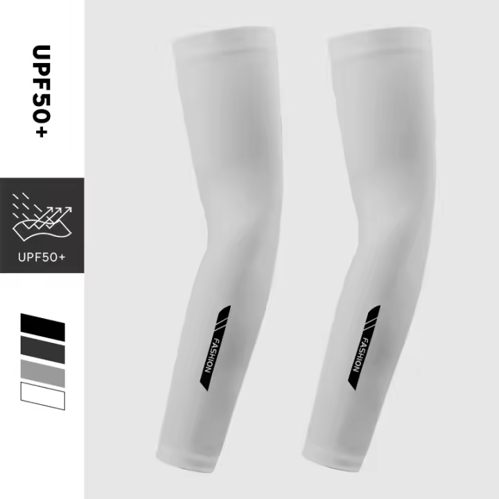 Mangas De Ciclismo Para Hombres Verano Protección Solar Algodón Fresco Cubierta Elástica Deportiva Transpirable Para Pesca Y Conducción - 1