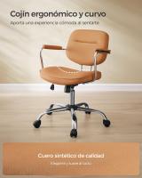 Silla Ergonómica de Escritorio con Reposabrazos Individuales - Silla Giratoria de Oficina con Inclinación y Altura Ajustable, Ideal para Dormitorio u Oficina - details 23