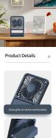 Ventilador De Escritorio Slim Con 3 Velocidades Ajuste De Ángulo Amplio Silencioso Recargable Por USB Para Oficina Habitación Viaje - details 8