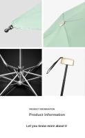 Minisombrilla de bolsillo para la lluvia, paraguas plegable de vinilo con protección UV ultravioleta, Parasol de bolsillo, cápsula de 55% de descuento, 1 unidad - details 10