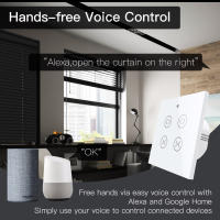 Interruptor Doble De Cortina Inteligente MOES Tuya Smart Life WiFi RF Para Rollos Con Motor Eléctrico Compatible Con Google Home Alexa - details 4