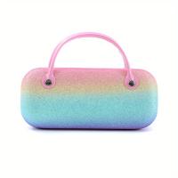 Estuche De Gafas Color Block Rainbow Y2K Estilo Cool Y Lindo Con Manija Caja De Almacenamiento Para Joyería Y Lentes Bolsa De Mano Unisex - details 5