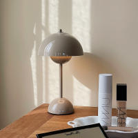 Lámpara de mesa nórdica con forma de capullo de flor, lámpara de ambiente decorativo, lámpara con forma de capullo de flor, lámpara de noche con forma de hongo, luz de noche roja - details 2