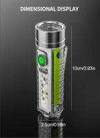 Linterna LED Recargable USB C Con Imán De Cola Y Luz UV Multifuncional Mini Linterna Portátil Para Camping Luz De Defensa Stick - details 12