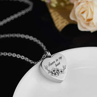 Joyería De Cremación En Forma De Corazón Y Flor Para Mujeres Almacenamiento De Restos En Acero Inoxidable Colgante Memorial Para Humanos - details 5