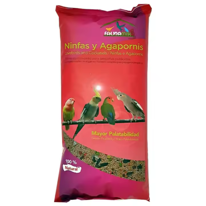 Mixtura para Ninfas y Agapornis FaunaMix 1Kg o 5Kg - Semillas para pajaros 100% natural - 1