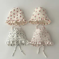 Gorro De Bebé Muslin Nuevo Con Puntos Y Flores Para Niñas Y Niños Gorro De Invierno Ajustable Para Bebés De 0-12 Meses Accesorios Infantiles Estilo Coreano - details 0