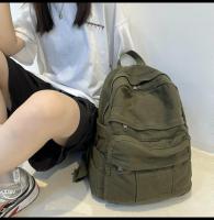 Mochila De Lona Para Mujer Gran Capacidad Estilo Vintage Para Estudiantes De Colegio Y Viajes Mochila Casual Para Damas - details 12