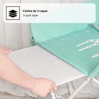 LUTODY - Cambiador de bebé con ruedas, altura ajustable, sistema de freno y cesta de almacenamiento auxiliar - resistente, acolchado e impermeable - details 4