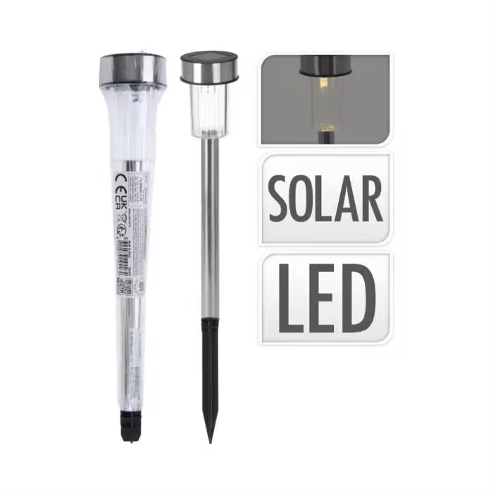 LUZ SOLAR PINCHO INOXIDABLE 33 CM - 1