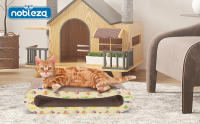 Nobleza - Rascador Cartón para Gatos Tableros 2 en 1 con Hierba Gatera, Rascador de Cartón Corrugado, Rascador de Muebles, Disponible en Ambos - details 1