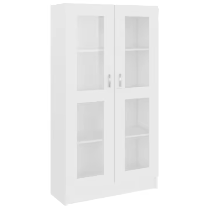 vidaXL Vitrina de madera contrachapada blanco 82,5x30,5x150 cm - 1