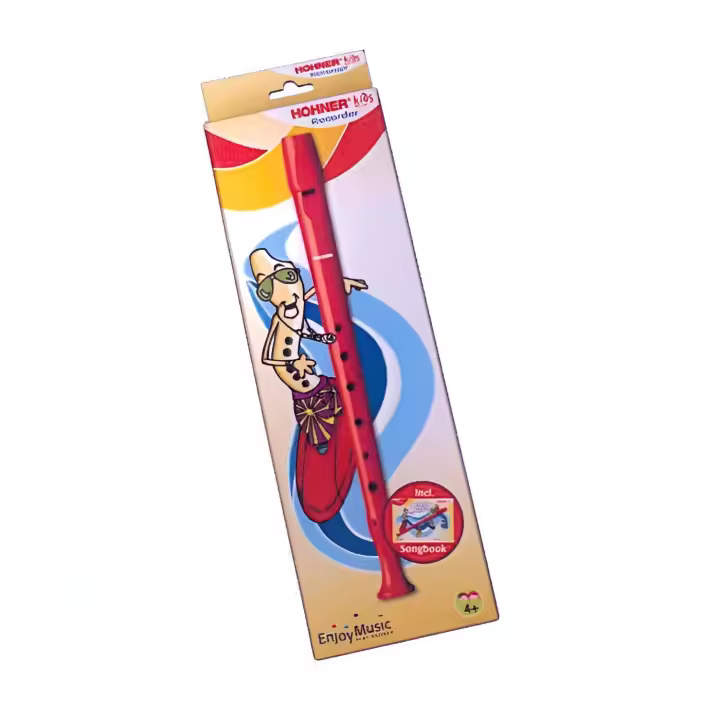 FLAUTA DULCE SOPRANO-Hohner (K95086) Kids Roja con Libreto - 1