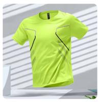 Camiseta De Deporte Para Hombre Quick-drying Y Transpirable Con Mangas Cortas Cuello Redondo Para Actividades Al Aire Libre Y Ejercicio - details 5