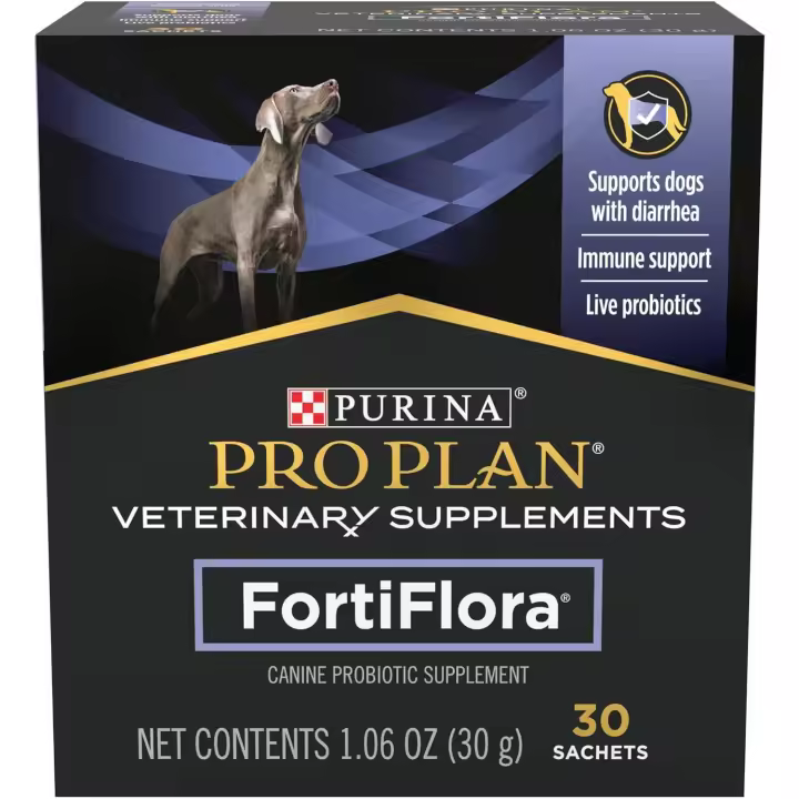 Purina Canino Dieta Veterinarias sabor Hígado Fortiflora en liquido para machos 30 Bolsitas Por Caja - 1