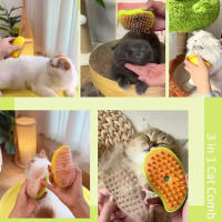 Peine Para Mascotas 3 En 1 Con Vapor Para Perros Y Gatos Limpieza Automática Masaje Eliminación De Pelos Con Spraying - details 4