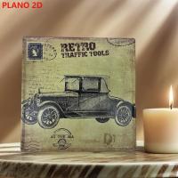 MEJORADA Cartel Metálico Retro – Placa de Metal Vintage con Diseño de Vehículos Clásicos – Decoración para Bar, Garaje, Hogar, Oficina – 29.6x29.6cm - details 6