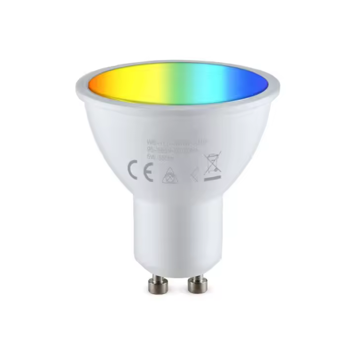 Bombilla LED Inteligente Tuya GU10 WIFI RGB CW Blanca 5W Dimmer Control Remoto Con App Smart Life Compatible Con Alexa Google Para El Hogar - 1