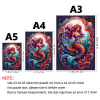 Puzzle De Madera Mermaid Irregular Y Colorido Juego Educativo Para Adultos Descomprimidor Mental En Forma De Animal - details 4