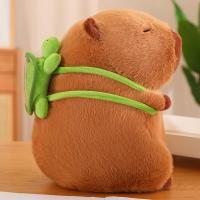 Juguete De Peluche Capybara Lindo Con Mochila De Tortuga Peluche Suave Para Niños Regalo De Cumpleaños O Navidad Animal De Peluche Capibara - details 6