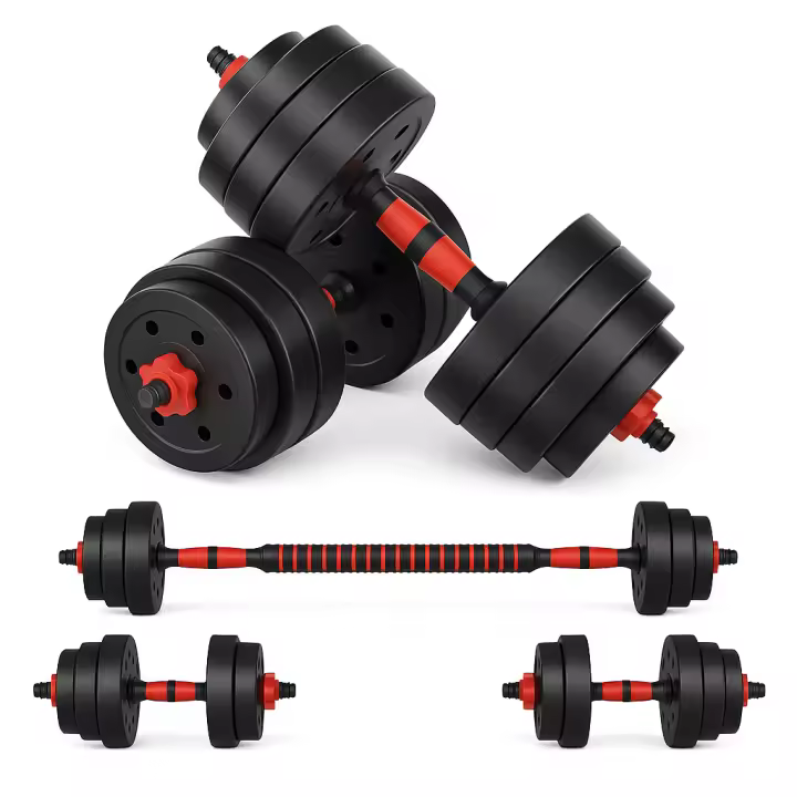 Mancuernas Ajustables 50KG 2 en 1 con Barra para Pesas – Set de Halteras para Musculación, Ejercicio en Casa o Gimnasio, Convertibles a Barra con Conector, Antideslizantes y Resistentes – Ideal para Fuerza y Fitness - 1