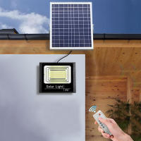 Lámpara De Inundación Solar Con Control Remoto Y Reflectivo LED Para Exterior Jardín Luz De Calle Inteligente IP67 Moderna Abs Plástico - details 2