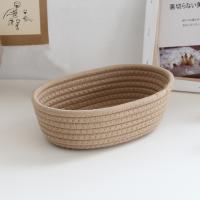 Cesta De Almacenamiento De Algodón Tejido a Mano Caja De Despensa Para Escritorio Cosméticos Snacks Regalo Hecho a Mano - details 6