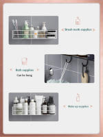 Estante De Baño Metálico Sin Perforar Organizador De Condimentos Esquina Para Almacenamiento De Shampoo Y Cosméticos Accesorios De Baño - details 10