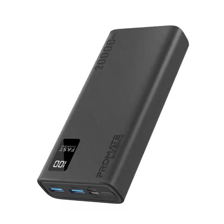 Promate Bolt-20Pro Powerbank 20000mAh USB-A Dual USB-C Negro - 1