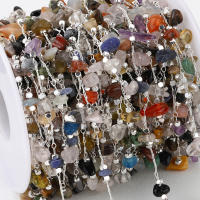 Cadena De Cristal Irregular De 1 Metro Con Piedras De Vidrio Para Joyería Encadenamiento Metálico De Cobre Para Creaciones Artísticas - details 15