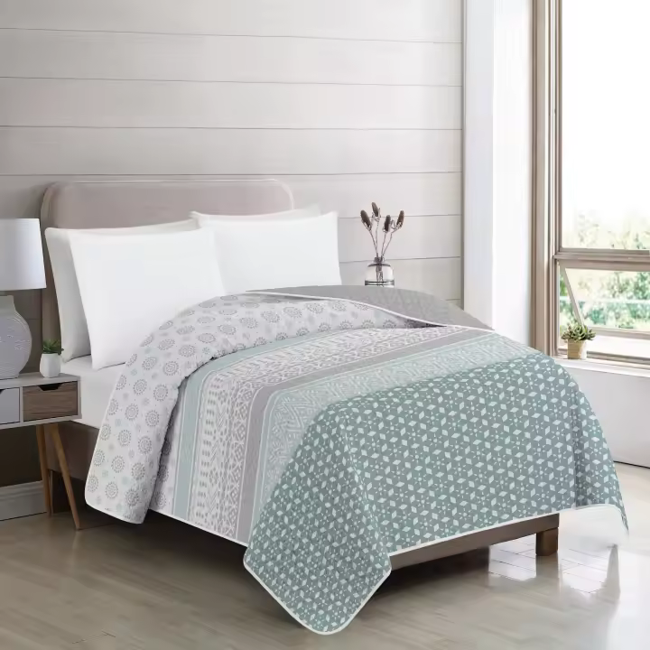 Vivid Torral by Rutes  - Colcha Bouti Verano Clemenza Estampada Reversible (No Incluye Fundas De Cojines) Poliéster, Fresquita, Transpirable, Diseño, Primavera, Verano - 1