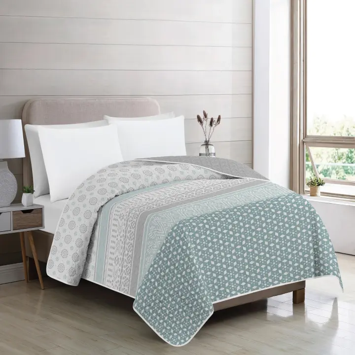 Vivid Torral by Rutes  - Colcha Bouti Verano Clemenza Estampada Reversible (No Incluye Fundas De Cojines) Poliéster, Fresquita, Transpirable, Diseño, Primavera, Verano - 1